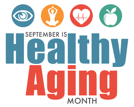 September is Healthy Aging Month logo