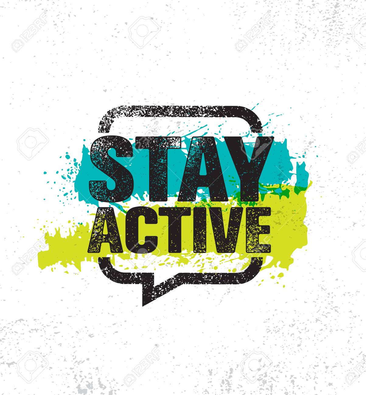 Image with "Stay Active" text