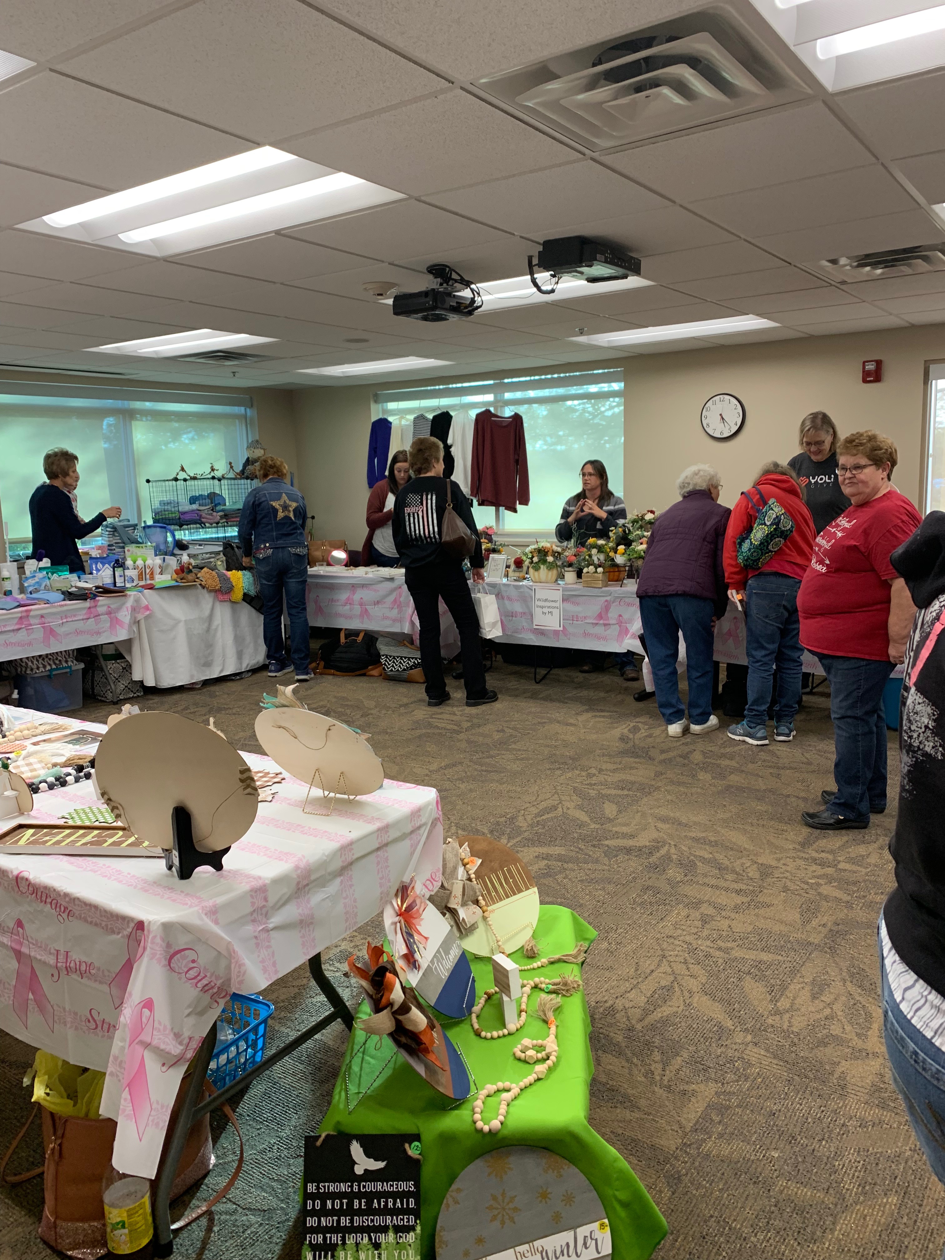 Shoppers enjoying products of 20 local vendors.